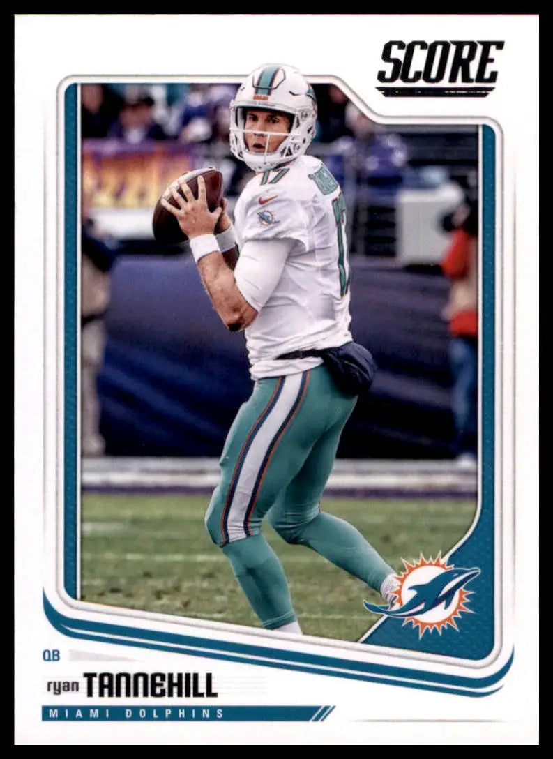 Ryan Tannehill football card from 2018 Score #186 Miami Dolphins collection