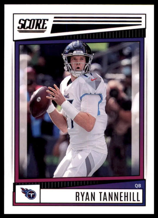Ryan Tannehill football card from 2022 Score Tennessee Titans collection