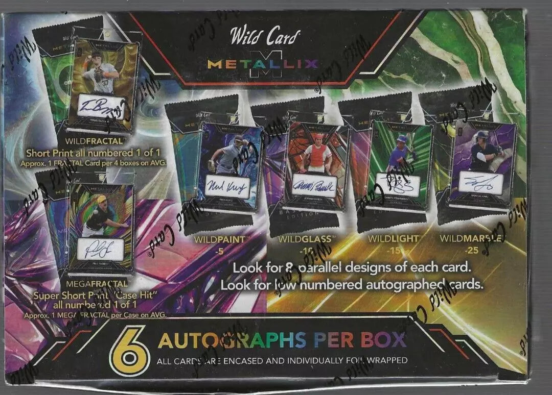 Wild Card Metallix autographs box from the 2024 Wild Card Metallix Baseball Hobby Box