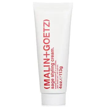 White tube of Malin+Goetz Sage Styling Cream 118ml for hair styling and control