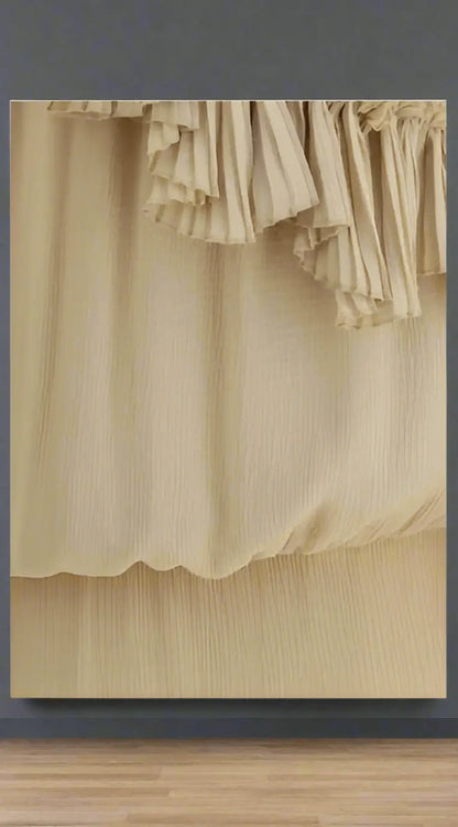 Saint Laurent silk dress with cream textured fabric and ruffled details