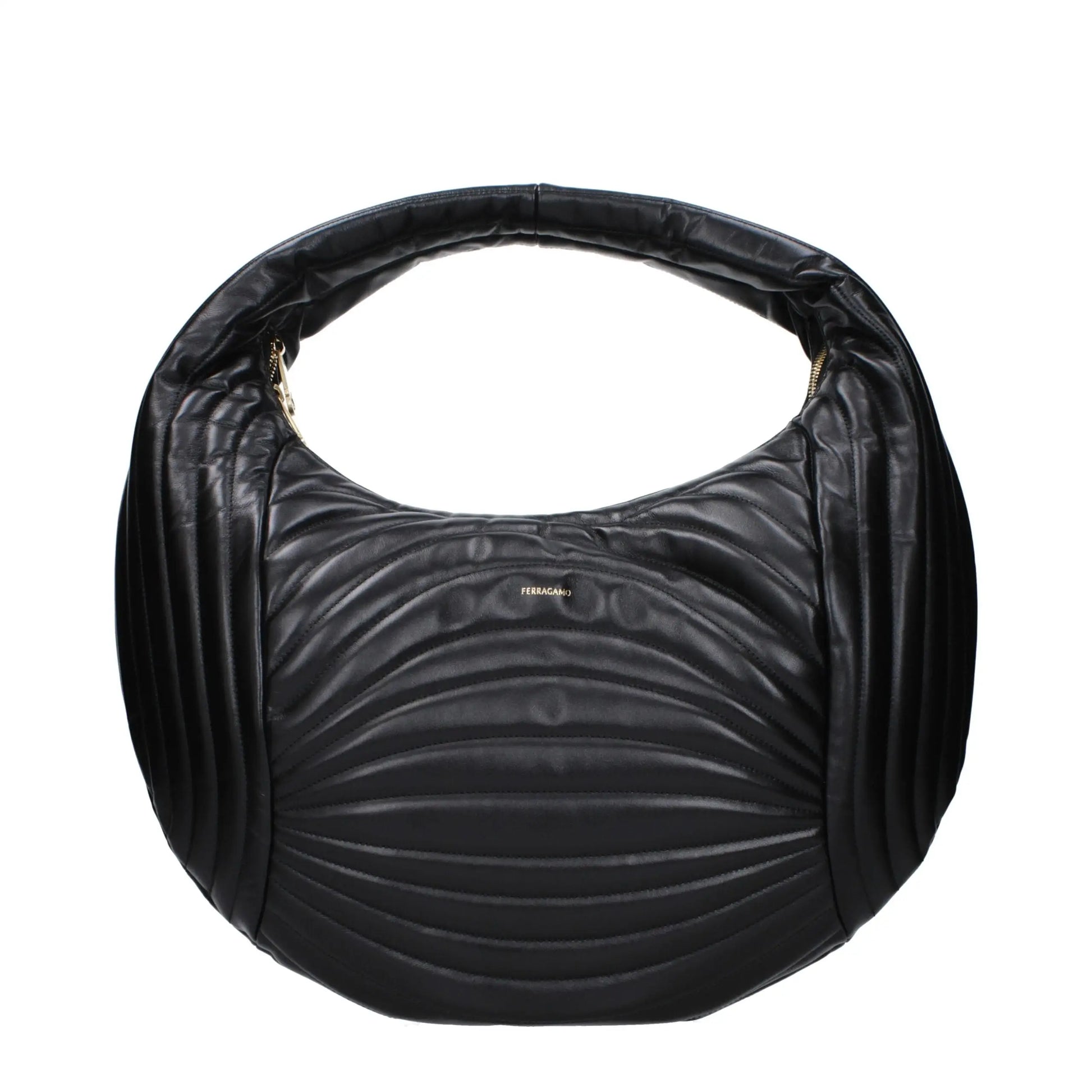Salvatore Ferragamo Black Leather Handbag - Handbag