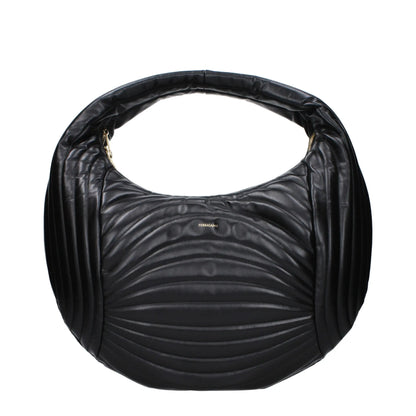 Salvatore Ferragamo Black Leather Handbag - Handbag