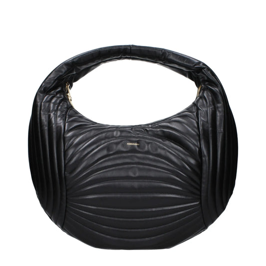 Salvatore Ferragamo Black Leather Handbag - Handbag