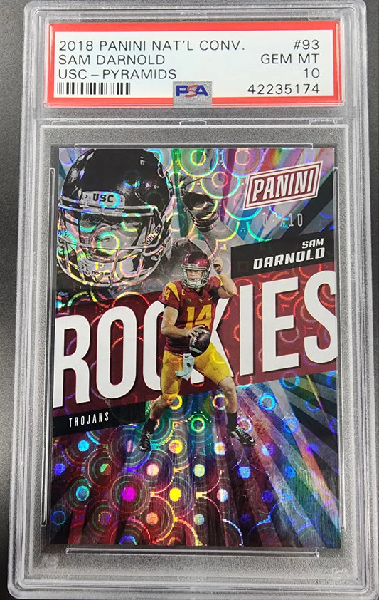 Sam Darnold 2018 Panini National Convention #93 Pyramids #4/10 PSA 10 Gem Mint - Singles