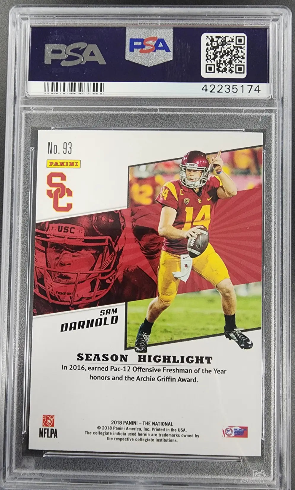 Sam Darnold 2018 Panini National Convention #93 Pyramids #4/10 PSA 10 Gem Mint - Singles