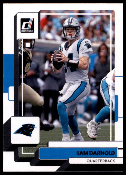 Sam Darnold football card from 2022 Donruss Carolina Panthers product for collectors