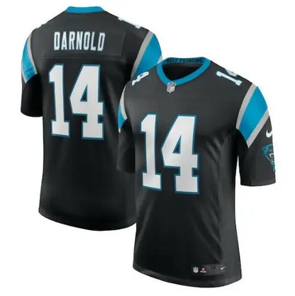 Black Sam Darnold Carolina Panthers Nike Vapor Limited football jersey with number 14
