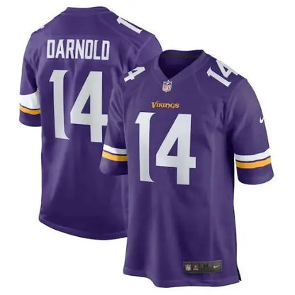 Two purple Sam Darnold Minnesota Vikings Nike team game jerseys with number 14