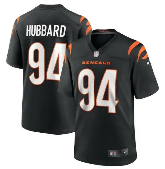 Black Cincinnati Bengals Sam Hubbard Nike Game Jersey with number 94 and Hubbard on back