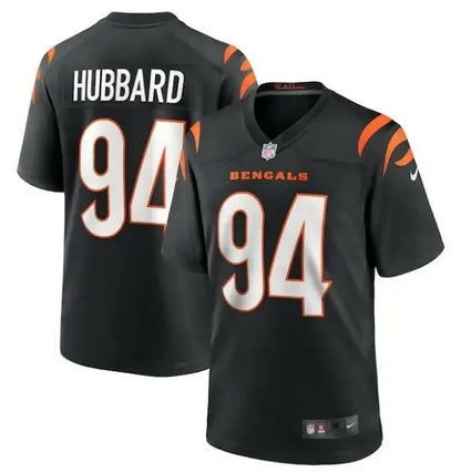Black Cincinnati Bengals Sam Hubbard Nike Game Jersey with number 94 and Hubbard on back