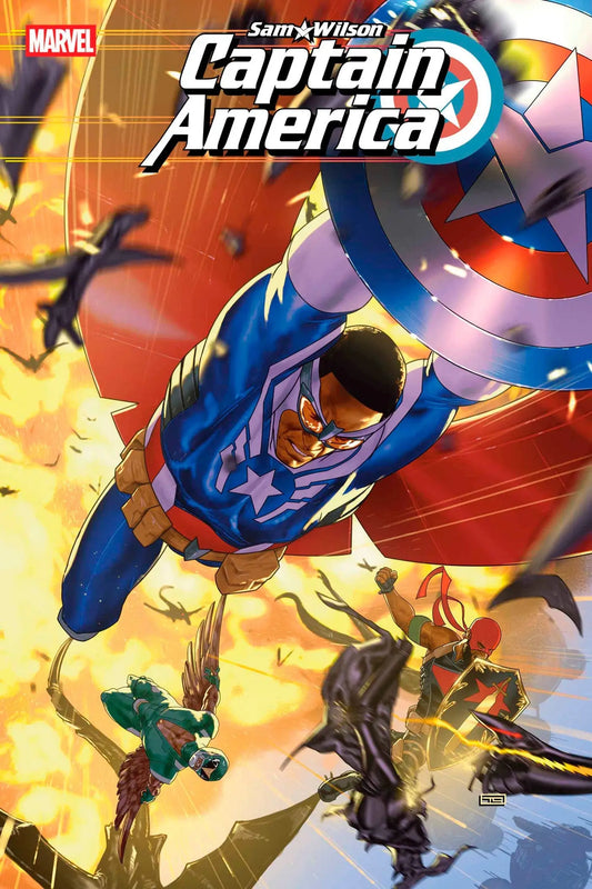 Sam Wilson Captain America comic book cover showcasing Sam Wilson as Captain America