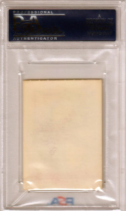 Graded blank trading card of the San Diego Chargers from 1961 Topps stickers PSA 8
