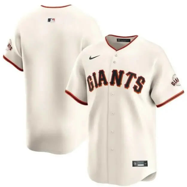 Off-white San Francisco Giants Nike Home Limited Jersey with red trim