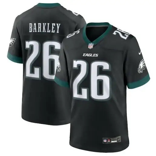Black and green Saquon Barkley Philadelphia Eagles Nike Alternate Game Jersey #26