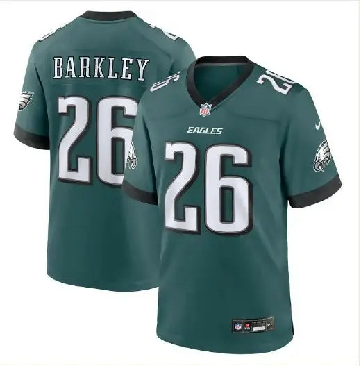 Dark green Saquon Barkley Philadelphia Eagles Nike Alternate Game Jersey with number 26