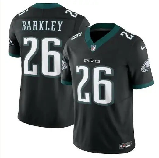 Black Saquon Barkley Eagles Nike Vapor F.U.S.E. jersey with number 26 on back