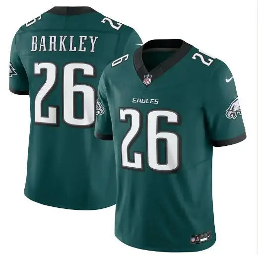 Green Philadelphia Eagles Nike Vapor F.U.S.E. limited jersey featuring Barkley #26