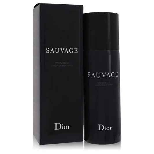 Black spray deodorant and box for Sauvage by Christian Dior Deodorant Spray 5 oz