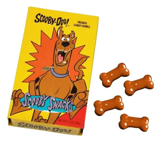 Scooby Snacks Slider Tin featuring Scooby Snacks candy with chocolate pressed bone treats