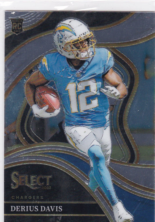 2023 Panini Select #277 Derius Davis RC Club Level Los Angeles Chargers