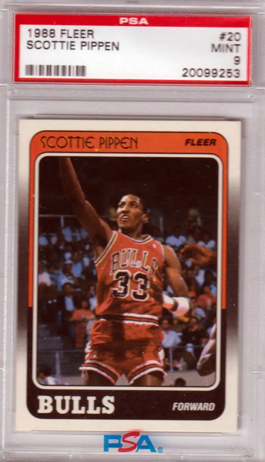 Scottie Pippen 1988 Fleer RC Rookie basketball card PSA 9 Mint from Columbia Hobby
