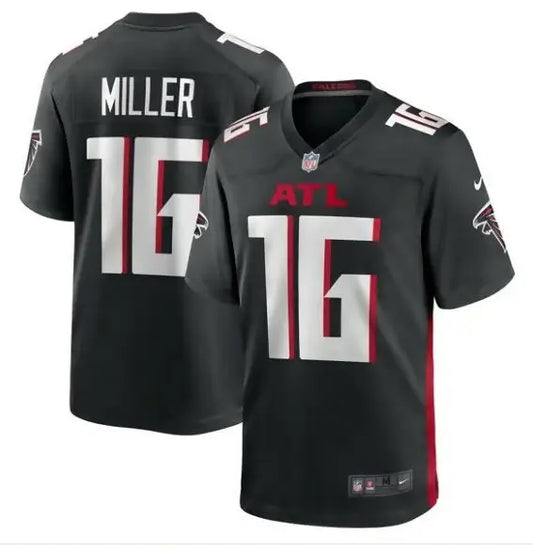 Black Atlanta Falcons Scotty Miller Nike Game Player Jersey featuring number 16