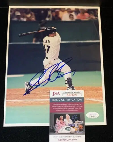 Sean Berry Autographed Signed 8x10 Houston Astros Photo with JSA COA Authenticity