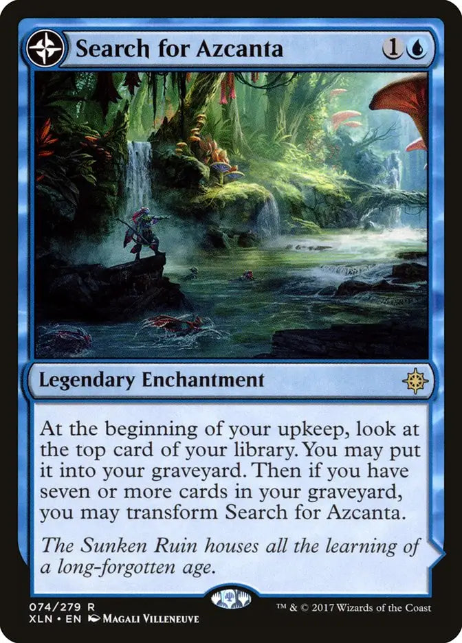 Magic the Gathering card Search for Azcanta // Azcanta the Sunken Ruin legendary land image