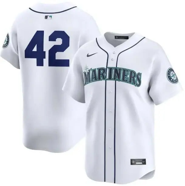 White Seattle Mariners Nike 2024 Jackie Robinson Day Home Limited Baseball Jersey
