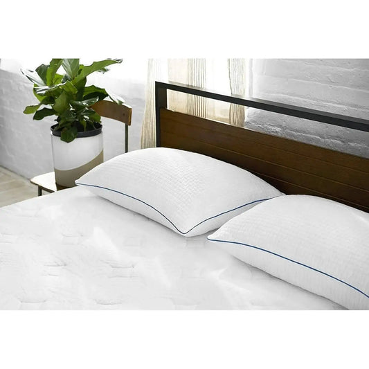 Set of 2 Queen size Memory Foam Pillow with Removable Machine Washable Cover - Bed Pillow