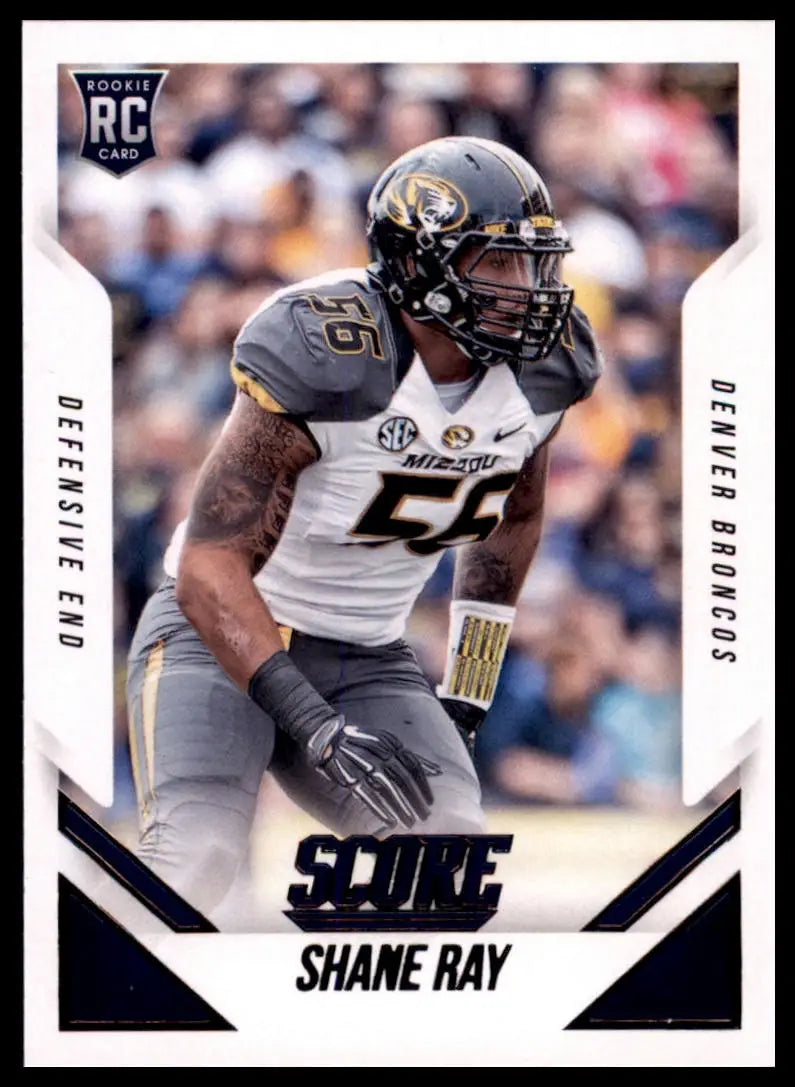Shane Ray 2015 Score Rookie Card Denver Broncos white black border collectible