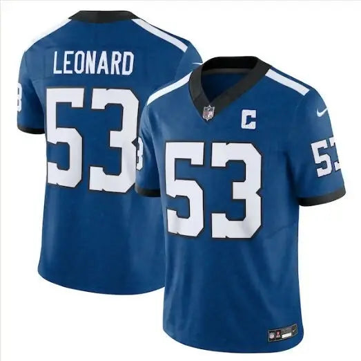 Blue Shaquille Leonard Indianapolis Colts Nike Vapor FUSE Limited Jersey with number 53