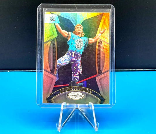 Shawn Michaels wrestling card from Panini Chronicles WWE Certified Bronze Parallel series