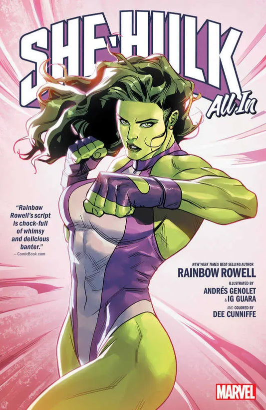 She-Hulk comic book cover from Rainbow Rowell Volume in the Marvel Universe series