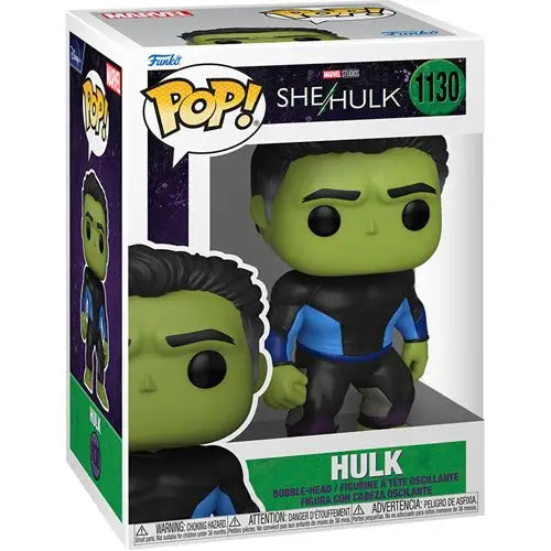 Hulk Funko Pop figure from She-Hulk series featuring black and blue outfit