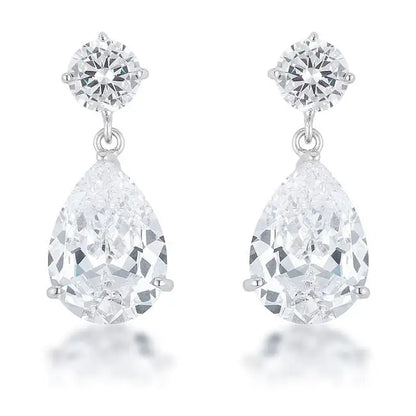 Shimmering CZ Earrings - Earrings