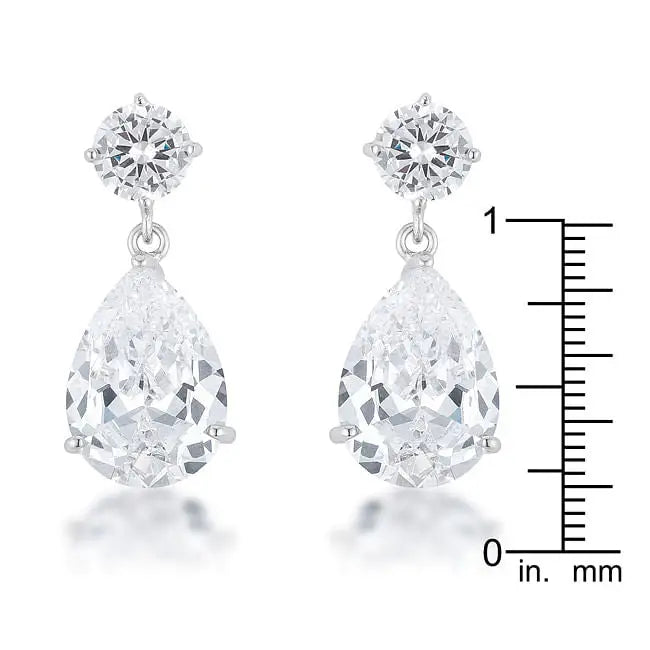Shimmering CZ Earrings - Earrings