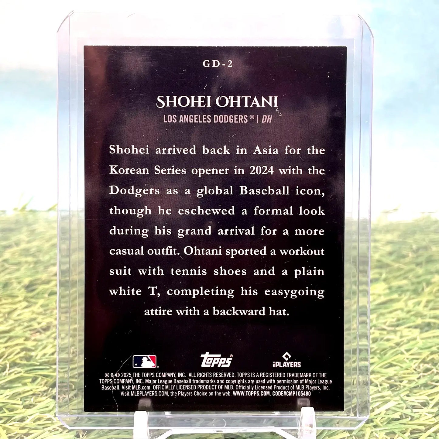 Shohei Ohtani baseball card from Topps Series 1 Game Day Drip #GD-2 collectible item