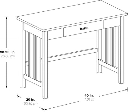 Sierra Mission Writing Desk with Pull-Out Storage Drawer-2