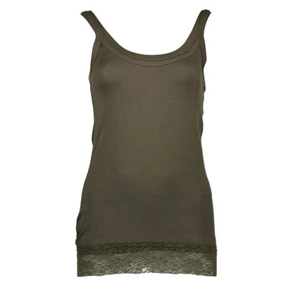 Silvian Heach Green Cotton Women Tank