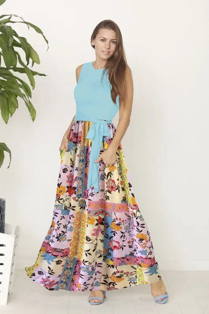 Sizes 2XL & 3XL ONLY Sleeveless Handkerchief Woven Maxi Day Dress USA ?? - Mint / 2X - Day dress