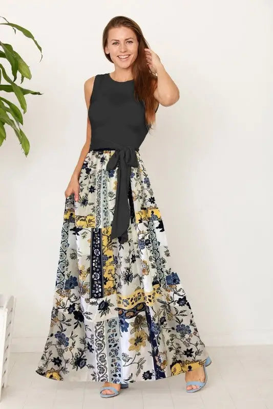 Sizes 2XL & 3XL ONLY Sleeveless Handkerchief Woven Maxi Day Dress USA ?? - Black / 2X - Day dress