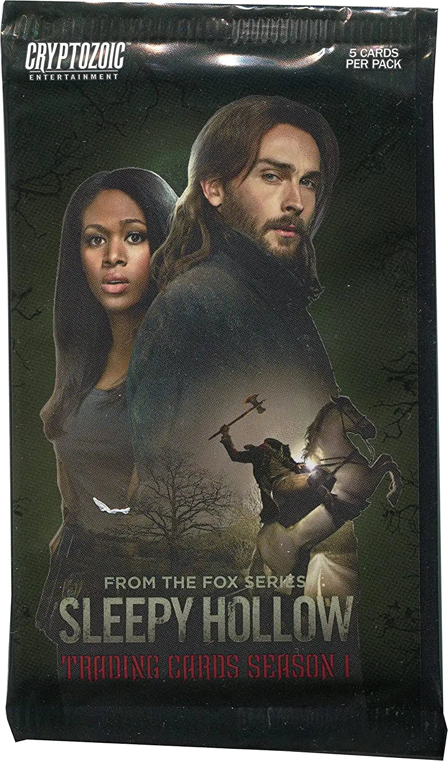 Sleepy Hollow Season 1 trading cards pack featuring character artwork and promotions