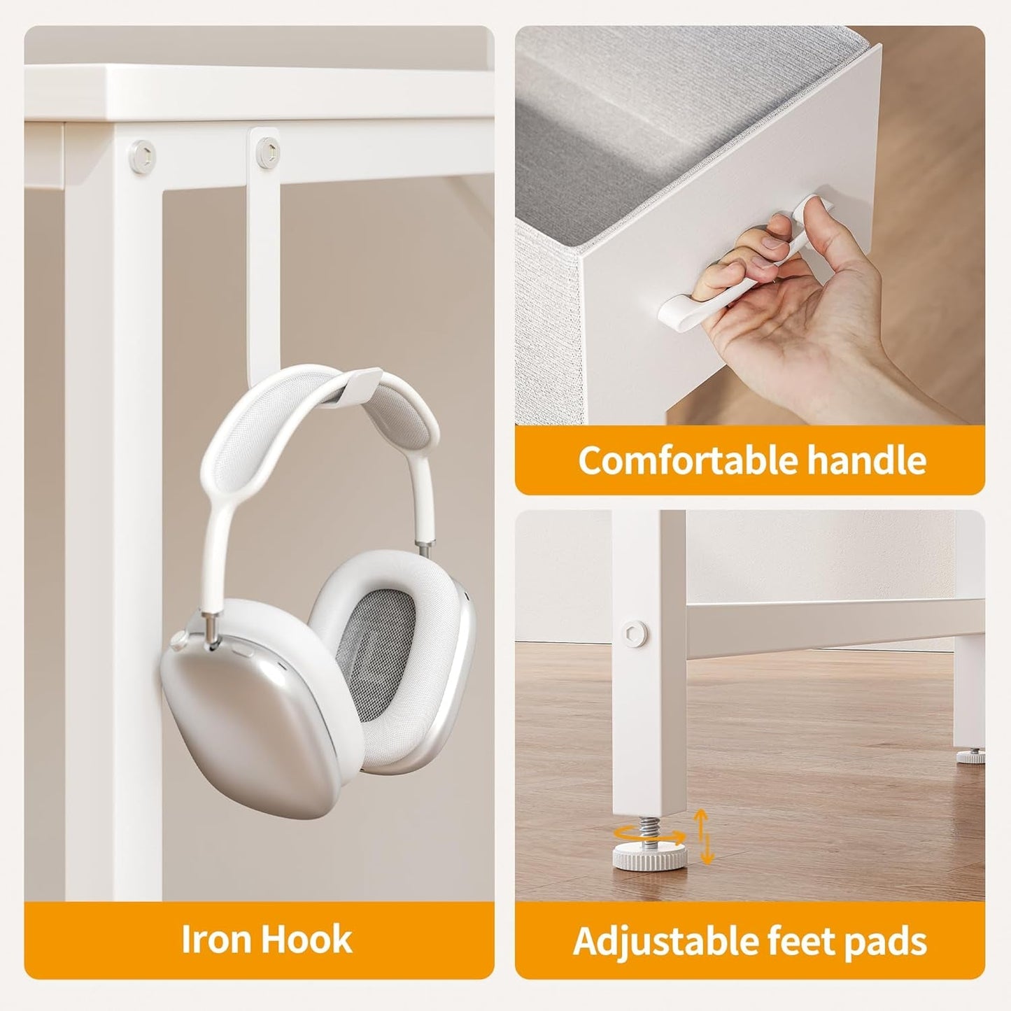 Small Computer Desk with Drawers for Home Office-4