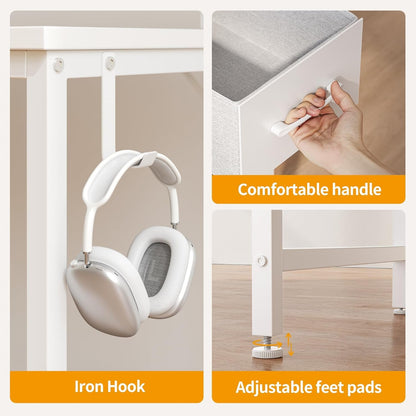 Small Computer Desk with Drawers for Home Office-4