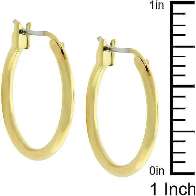 Small Golden Hoop Earrings - Earrings