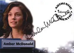 Autographed trading card of Amber McDonald from Smallville Season 6