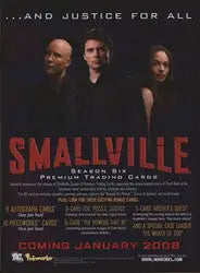 Promotional poster for Smallville Season 6 on the trading card sell sheet
