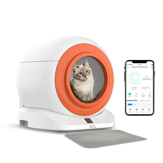 Smart Cat Litter Box Automatic Cleaning with Smartphone App for Easy Cat Litter Maintenance